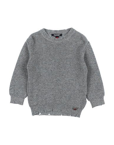 PLEASE Pullover Gris clair 50% Acrylique, 20% Coton, 20% Viscose, 10% Laine