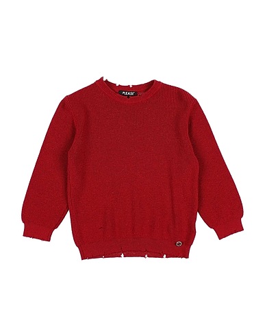 PLEASE Pullover Rouge 50% Acrylique, 20% Coton, 20% Viscose, 10% Laine