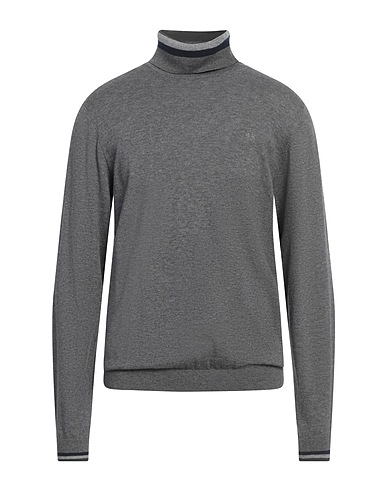SUN 68 Polo neck Grey 50% Merino Wool, 50% Cotton