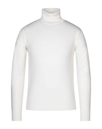 Shop Vneck Man Turtleneck Ivory Size 48 Virgin Wool, Polyacrylic In White