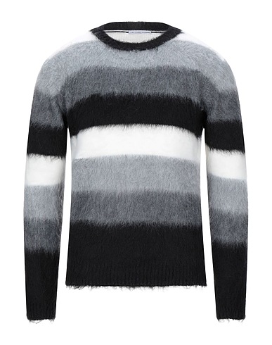 GREY DANIELE ALESSANDRINI Jumper Grey 75% Acrylic, 10% Viscose, 10% Wool, 5% Alpaca wool
