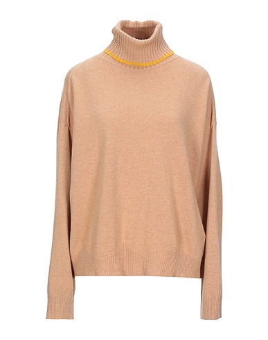 SEMICOUTURE Turtleneck Camel 30% Wool, 30% Lycra®, 20% Cashmere, 20% Polyamide