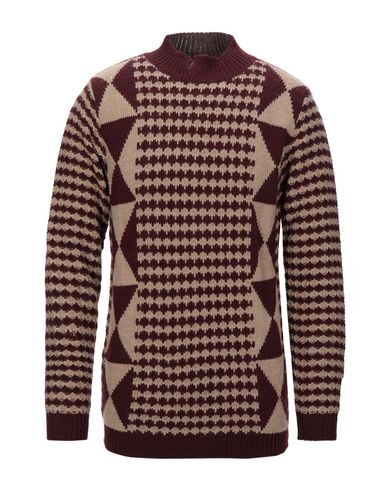 Grey Daniele Alessandrini Sweaters In Maroon