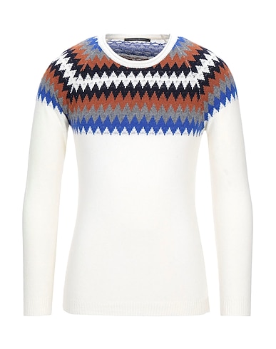 DANIELE ALESSANDRINI Jumper Ivory 80% Wool, 20% Polyamide