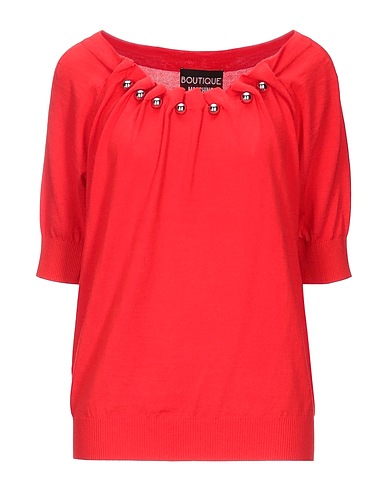 BOUTIQUE MOSCHINO Jumper Red 53% Virgin Wool, 47% Cotton, Polyamide, Elastane