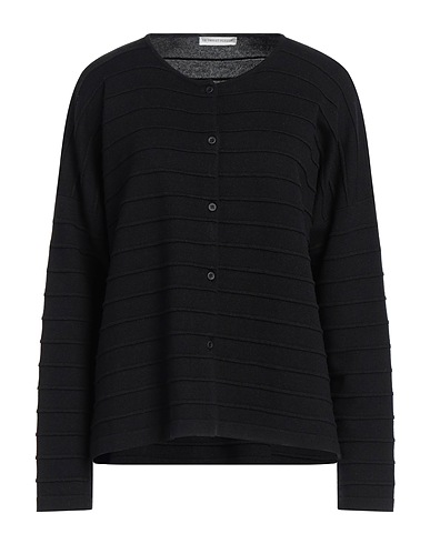 LE TRICOT PERUGIA Cardigan Black 68% Virgin Wool, 19% Silk, 10% Cashmere, 2% Viscose, 1% Polyester