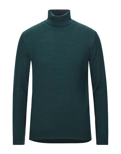 OFFICINA 36 Polo neck Emerald green 50% Wool, 50% Acrylic