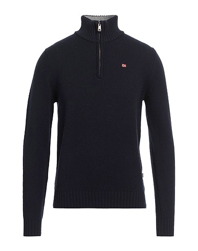 NAPAPIJRI Jumper with zip Midnight blue 100% Wool