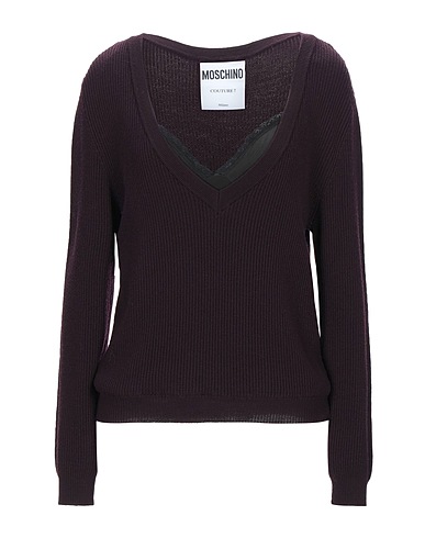 MOSCHINO Jumper Plum 100% Cupro, Virgin Wool