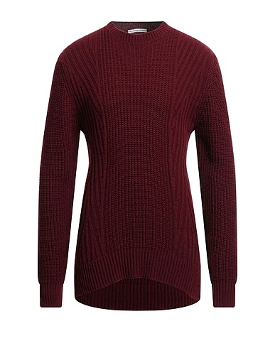 GREY DANIELE ALESSANDRINI Sweater Burgundy 75% Acrylic, 10% Viscose, 10% Wool, 5% Alpaca wool