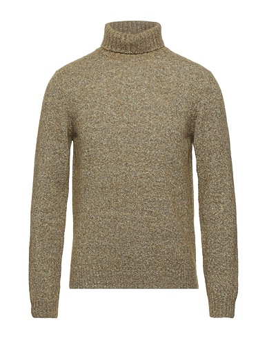 HERITAGE Polo neck Military green 37% Alpaca wool, 30% Cotton, 26% Polyamide, 7% Virgin Wool