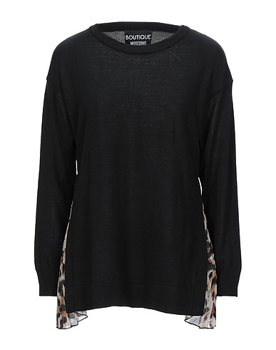 BOUTIQUE MOSCHINO 풀오버 블랙 60% 버진 울, 40% 아크릴, 폴리에스테르