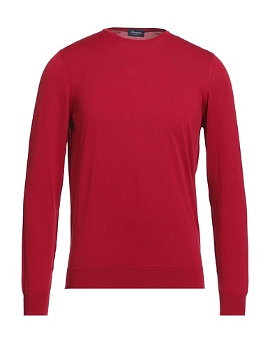 DRUMOHR Pullover Ziegelrot 100% Baumwolle