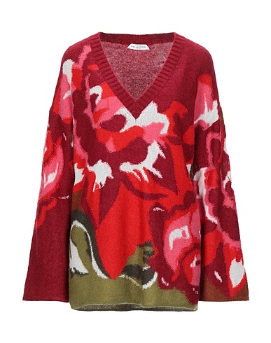 BALLANTYNE Jumper Burgundy 47% Polyamide, 38% Wool, 14% Mohair wool, 1% Viscose