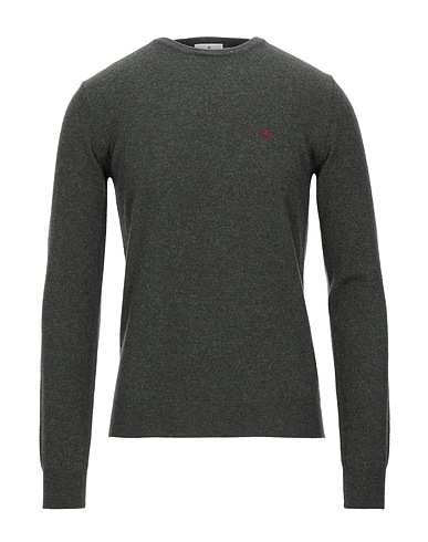 BROOKSFIELD Pullover Verde militare 100% Lana Vergine