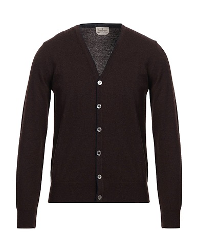 BROOKSFIELD Cardigan Dark brown 100% Virgin Wool