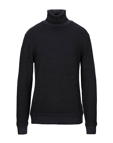 PAOLO PECORA タートルネック ブラック バージンウール 100%