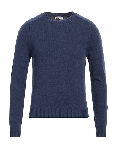 HERITAGE Pullover Blu navy 90% Lana Vergine, 10% Cachemire