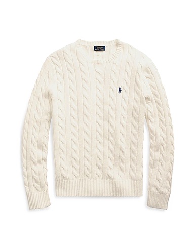 POLO RALPH LAUREN プルオーバー CABLE-KNIT COTTON SWEATER
 アイボリー コットン 100%
