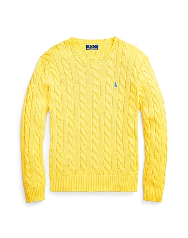 POLO RALPH LAUREN Jumper CABLE-KNIT COTTON SWEATER
 Yellow 100% Cotton