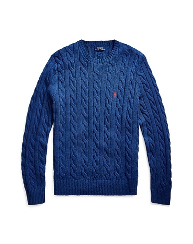 POLO RALPH LAUREN Pullover CABLE-KNIT COTTON SWEATER
 Marineblau 100% Baumwolle