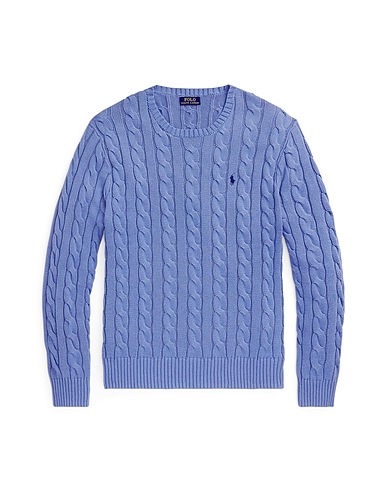 POLO RALPH LAUREN Sweater CABLE-KNIT COTTON SWEATER
 Pastel blue 100% Cotton