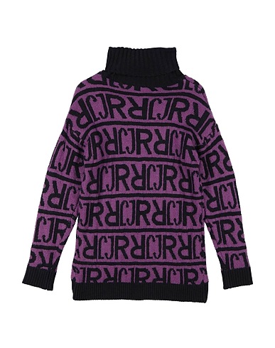 JOHN RICHMOND Polo neck Purple 80% Acrylic, 18% Nylon, 2% Elastane