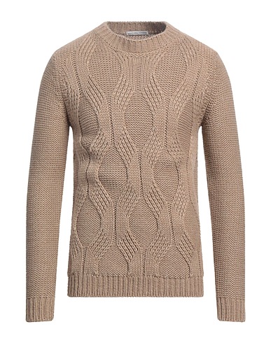 GREY DANIELE ALESSANDRINI Jumper Camel 60% Acrylic, 20% Wool, 20% Alpaca wool