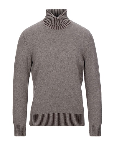 GRAN SASSO Polo neck Dark brown 80% Virgin Wool, 10% Cashmere, 10% Viscose