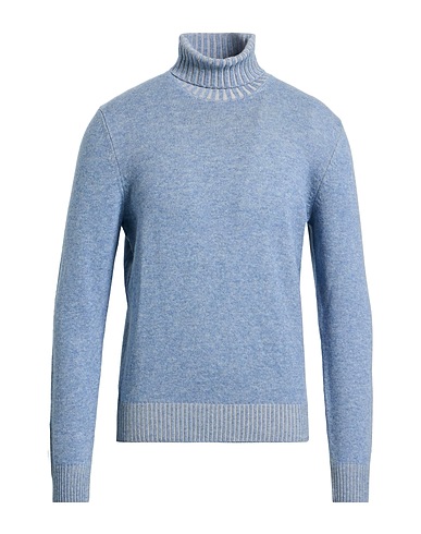 GRAN SASSO Turtleneck Light blue 80% Virgin Wool, 10% Cashmere, 10% Viscose