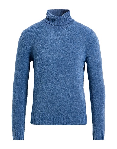 GRAN SASSO Turtleneck Blue 80% Virgin Wool, 10% Cashmere, 10% Viscose