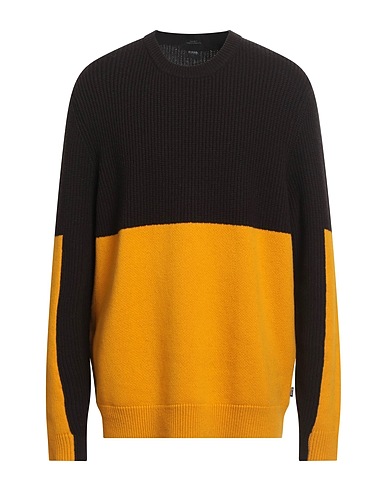 BOSS HUGO BOSS Jumper Dark brown 100% Virgin Wool