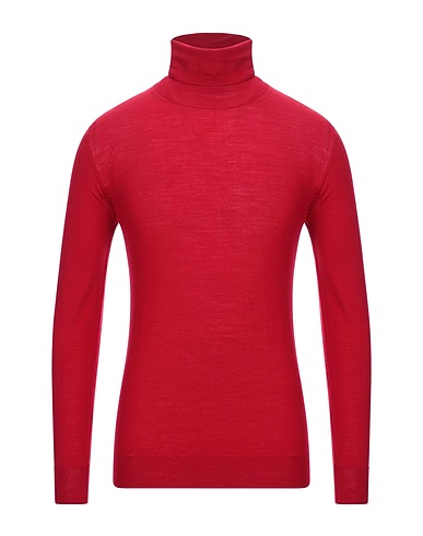 PAOLO PECORA Polo neck Red 100% Wool
