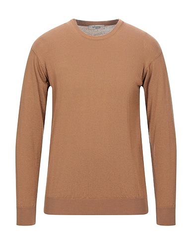 SIGNS Pullover Cammello 50% Lana Merino, 50% Acrilico