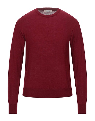 SIGNS Pullover Bordeaux 50% Lana Merino, 50% Acrilico