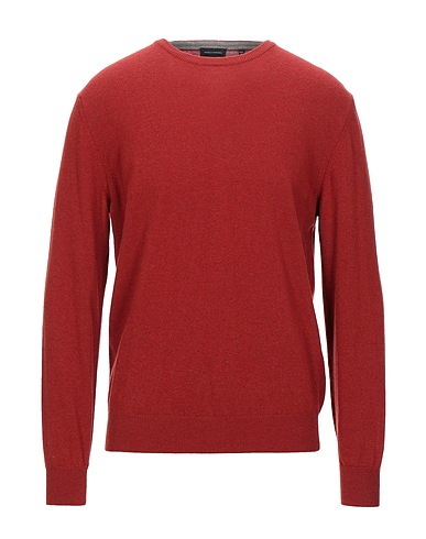 ANGELO NARDELLI Jumper Brick red 40% Merino Wool, 25% Viscose, 25% Polyamide, 10% Cashmere