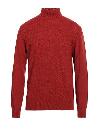 ANGELO NARDELLI Turtleneck Brick 40% Merino Wool, 25% Viscose, 25% Polyamide, 10% Cashmere