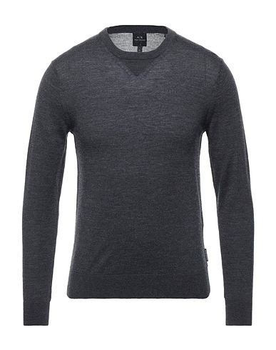 ARMANI EXCHANGE Jersey Gris 100% Lana Virgen, Lana