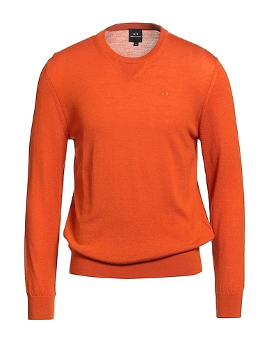 ARMANI EXCHANGE Jumper Orange 100% Virgin Wool, Wool