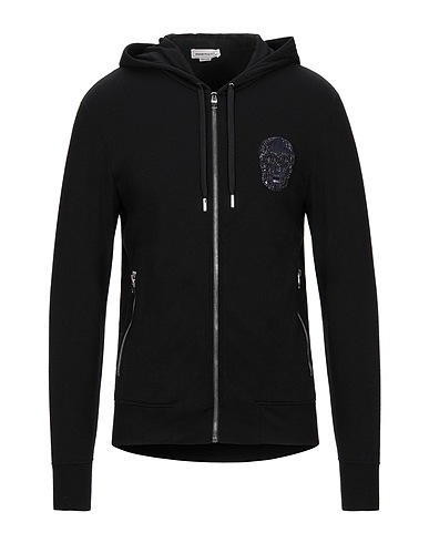 MCQUEEN Pullover mit Zipper  Schwarz 100% Wolle, Viskose, Polyester, Seide, Messing