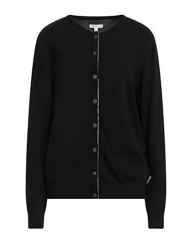 BARBOUR Cardigan Black 40% Wool, 30% Viscose, 20% Polyamide, 10% Cashmere