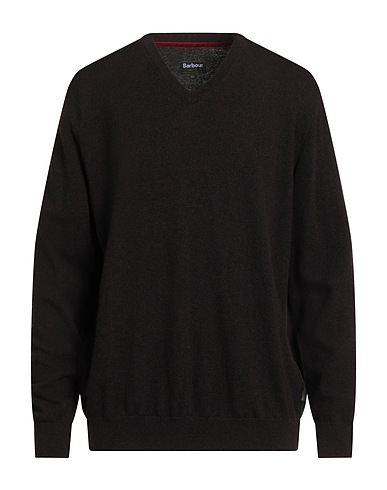 BARBOUR Sweater Dark brown 90% Wool, 10% Cashmere, Polyamide