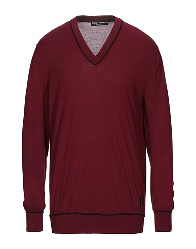 DOLCE&GABBANA Jumper Burgundy 100% Virgin Wool