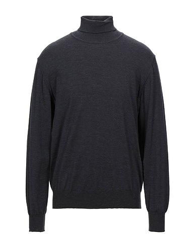 DALMINE Polo neck Charcoal 100% Merino Wool
