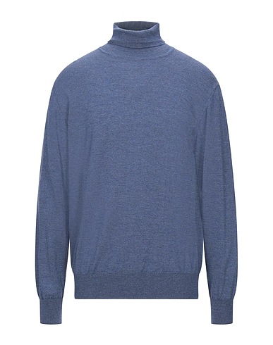 DALMINE Polo neck Slate blue 100% Merino Wool