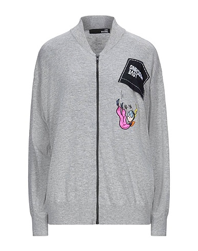 LOVE MOSCHINO Cardigan Grey 35% Polyamide, 30% Viscose, 30% Wool, 5% Cashmere, Cotton