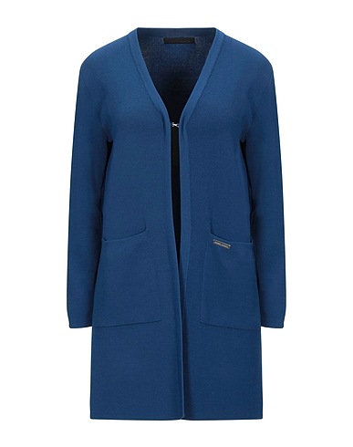FRANKIE MORELLO Cardigan Slate blue 65% Viscose, 35% Nylon