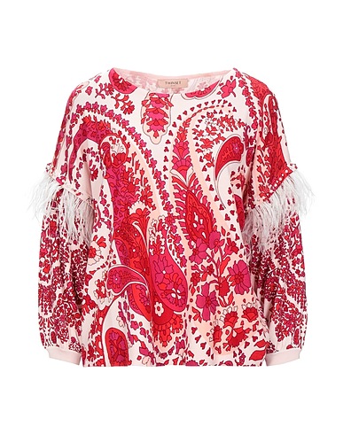 TWINSET Jumper Light pink 50% Cotton, 50% Viscose, Polyester, Ostrich feathers