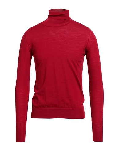 ROBERTO COLLINA Polo neck Brick red 100% Wool