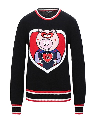 DOLCE&GABBANA Cashmere jumper Black 91% Cashmere, 5% Virgin Wool, 4% Polypropylene